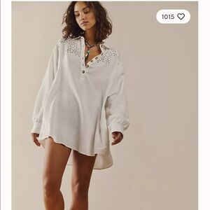 Free People Vera Shirtdress Eyelet White NWT